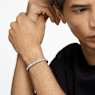 Dextera กำไล, ทรงแปดเหลี่ยม, ขาว, เคลือบโรเดียม - Swarovski, 5639200
