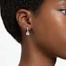 Constella drop earrings, Round cut, White, Rose gold-tone plated - Swarovski, 5639975