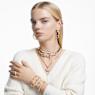 Uhančki Constella, Okrogli rez, Beli, PVD zlatega odtenka - Swarovski, 5642595