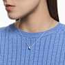 Dextera pendant, Blue, Rhodium plated - Swarovski, 5642886