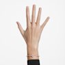 Swarovski Sparkling Dance bangle, Clover, White, Rose gold-tone plated - Swarovski, 5642925