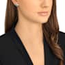 Una Angelic stud earrings, Round cut, Green, Rhodium plated - Swarovski, 5646714