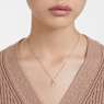 Swarovski Iconic Swan pendant, Swan, Small, White, Rose gold-tone plated - Swarovski, 5647555