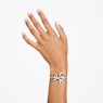 Volta bangle, Bow, White, Rhodium plated - Swarovski, 5647563