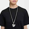 Pandantiv Hyperbola, Inimă, Mare, Alb, Placat cu rodiu - Swarovski, 5647578