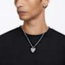 Hyperbola pendant, Heart, Small, White, Rhodium plated - Swarovski, 5647584