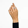 Stilla ring, Set (2), Round cut, White, Rhodium plated - Swarovski, 5647662