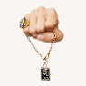 Numina cocktail ring, Octagon cut, Gray, Gold-tone plated - Swarovski, 5648232