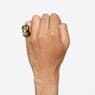 Numina cocktail ring, Octagon cut, Grey, Gold-tone plated - Swarovski, 5648233