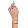 Matrix ring, Baguette cut, Pink, Rose gold-tone plated - Swarovski, 5648286