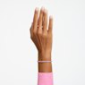 Matrix Tennis bracelet, Round cut, Pink, Rhodium plated - Swarovski, 5648932