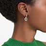 Pendants d'oreilles Una, Taille octogonale, Vertes, Placage de ton or rosé - Swarovski, 5650068
