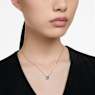 สร้อยคอ Una, เจียระไนทรงแปดเหลี่ยม, เขียว, เคลือบโทนสีโรสโกลด์ - Swarovski, 5650069