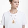 Idyllia pendant, Flower, Large, Yellow, Gold-tone plated - Swarovski, 5650562