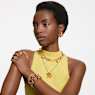 Idyllia necklace, Flower, Yellow, Gold-tone plated - Swarovski, 5650570