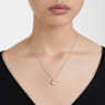 Birthstone pendant, Square cut, April, White, Rhodium plated - Swarovski, 5651704
