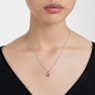 Birthstone pendant, Square cut, July, Red, Rhodium plated - Swarovski, 5652043