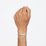 Dextera bangle, Octagon shape, White, Rose gold-tone plated - Swarovski, 5652338