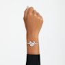 Volta bracelet, Heart, White, Rhodium plated - Swarovski, 5652789