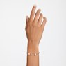 Constella bangle, Round cut, White, Rose gold-tone plated - Swarovski, 5654495