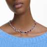 Gema necklace, Mixed cuts, Multicolored, Rhodium plated - Swarovski, 5656397