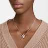 Volta ketting, Strik, S, Wit, Roségoudkleurige toplaag - Swarovski, 5656741