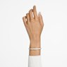 Dextera bangle, Octagon shape, White, Gold-tone plated - Swarovski, 5656844