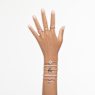 Matrix Tennis bracelet, Round cut, White, Rose gold-tone plated - Swarovski, 5657661