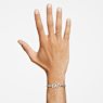 Father's Day - Dad 브레이슬릿, 화이트, 로듐 플래팅 - Swarovski, 5658330