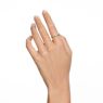 Matrix ring, Round cut, Green, Gold-tone plated - Swarovski, 5658658