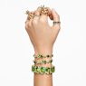 Matrix ring, Round cut, Green, Gold-tone plated - Swarovski, 5658658