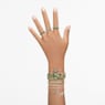 Matrix Tennis bracelet, Round cut, Green, Gold-tone plated - Swarovski, 5660912