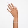 Matrix Tennis Armband, Rundschliff, Weiß, Rhodiniert - Swarovski, 5660917