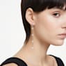 Constella drop earrings, Round cut, White, Rose gold-tone plated - Swarovski, 5661463