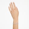 Mesmera สร้อยข้อมือ, ผสมผสานเหลี่ยมเจียระไนหลายหลายรูปแบบ, ขาว, เคลือบโรเดียม - Swarovski, 5661529