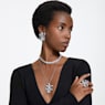 Collier Tennis Matrix, Taille poire, Blanc, Métal rhodié - Swarovski, 5662277