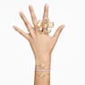 Koktejlový prsten Idyllia, Květina, Žlutá, Pokoveno ve zlatém odstínu - Swarovski, 5663075