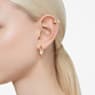 Imber hoop earrings with ear cuff, Set (3), Pear cut, White, Gold-tone plated - Swarovski, 5663262