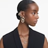 Dextera pendant, Mixed cuts, White, Gold-tone plated - Swarovski, 5663333