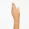 Nice bracelet, Magnetic closure, Feather, White, Rose gold-tone plated - Swarovski, 5663481