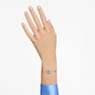 Dextera armband, In elkaar grijpende lus, Blauw, Rodium toplaag - Swarovski, 5663493