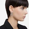 Orecchini a cerchio Dextera, Blu, Placcato rodio - Swarovski, 5663503