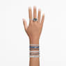 Matrix Tennis Armband, Rundschliff, Schwarz, Rutheniert - Swarovski, 5664196