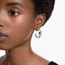 Hyperbola hoop earrings, Mixed cuts, Green, Rhodium plated - Swarovski, 5665334