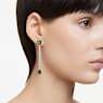 Matrix drop earrings, Mixed cuts, Green, Rhodium plated - Swarovski, 5665786