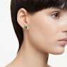 Matrix drop earrings, Mixed cuts, Green, Rhodium plated - Swarovski, 5665786