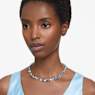 Collar Gema, Tallas mixtas, Azul, Baño de rodio - Swarovski, 5666007