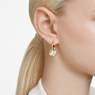 Dextera Drop-Ohrhänger, Rundschliff, Weiß, Goldlegierungsschicht - Swarovski, 5666023