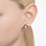Idyllia drop earrings, Asymmetrical design, Ladybug, Red, Gold-tone plated - Swarovski, 5666131