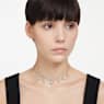 Luna choker, Maan, Wit, Rodium toplaag - Swarovski, 5666178